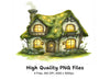 Charming Fantasy Cottages Clipart Bundle