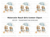 Girls Relaxing on Beach Chairs Clipart Bundle