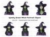 Mysterious Witch Portraits Clipart Bundle