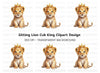 Adorable Lion King Cubs Clipart Bundle