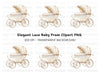 Vintage Baby Pram Clipart Bundle