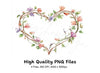 Rustic Twig Heart Frames Clipart Bundle