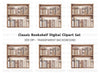 Bookshelf Illustration Clipart Bundle