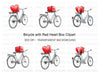 Bicycle with Heart Box Clipart Bundle