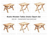 Rustic Wooden Stools Clipart Bundle