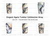 Abstract Swirl Marble Tumbler Clipart Bundle