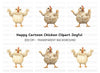 Happy Baby Chicken Clipart Bundle