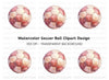 Red Soccer Ball Clipart Bundle