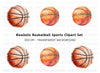Dynamic Basketball Elements Clipart Bundle