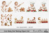 Cute Baby Chefs Baking Clipart Bundle