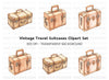 Vintage Suitcase Clipart Bundle