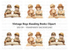 Kids Reading Books Clipart Bundle