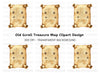 Vintage Treasure Map Clipart Bundle