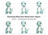 Sweet Baby Dinosaur Duo Clipart Bundle
