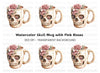 Floral Skull Cup Clipart Bundle