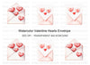 Love Letter with Red Hearts Clipart Bundle