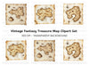 Fantasy World Map Clipart Bundle