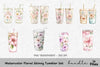Floral Skinny Tumbler Clipart Bundle