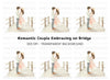 Embracing Couple on Bridge Clipart Bundle