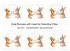 Adorable Bunny Love Clipart Bundle