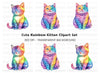 Rainbow Kittens Clipart Bundle