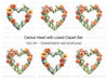 Cactus Heart with Lizard Clipart Bundle
