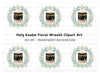 Kaaba Floral Wreath Clipart Bundle