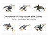 Majestic Orca Whale Clipart Bundle