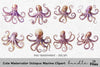 Cute Octopus Marine Clipart Bundle