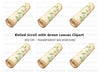 Leaf Scroll Clipart Bundle