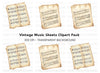 Vintage Sheet Music Clipart Bundle