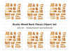 Distressed Wood Strips Clipart Bundle