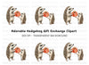 Hedgehog Family Gift Exchange Clipart Bundle