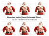 Muscular Santa Claus Clipart Bundle