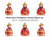 Cute Firefighters Clipart Bundle