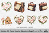 Holiday Elf Floral Hearts Adventure Bags Clipart Bundle