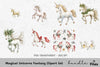 Magical Christmas Unicorns Clipart Bundle
