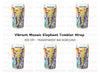 Mosaic Elephant Tumbler Clipart Bundle
