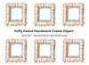 Soft Ruffled Fabric Frame Clipart Bundle