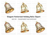 Elegant Christmas Bells Clipart Bundle