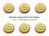 Sad Kiwi Fruit Clipart Bundle