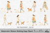 Women Walking Dogs Clipart Bundle