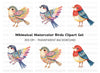 Decorative Folk Birds Clipart Bundle