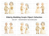 Senior Couple Wedding Day Clipart Bundle