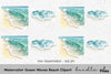 Ocean Waves Beach Clipart Bundle