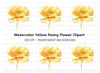 Yellow Poppy Flower Clipart Bundle