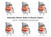 Charming Robin with Beanie Clipart Bundle