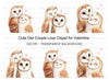 Cute Barn Owl Couple Clipart Bundle