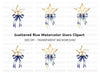 Patriotic Star Bow Clipart Bundle