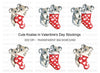 Cute Koalas in Valentine Stockings Clipart Bundle